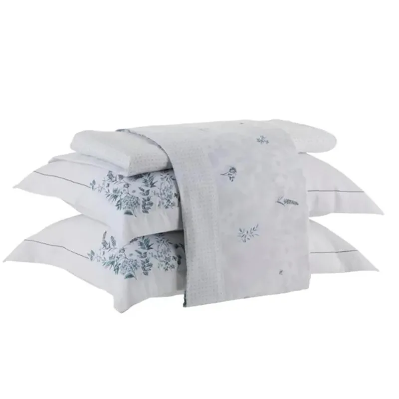 Jogo De Cama Casal Kacyumara Satinee Bluevel 4pçs 300 Fios