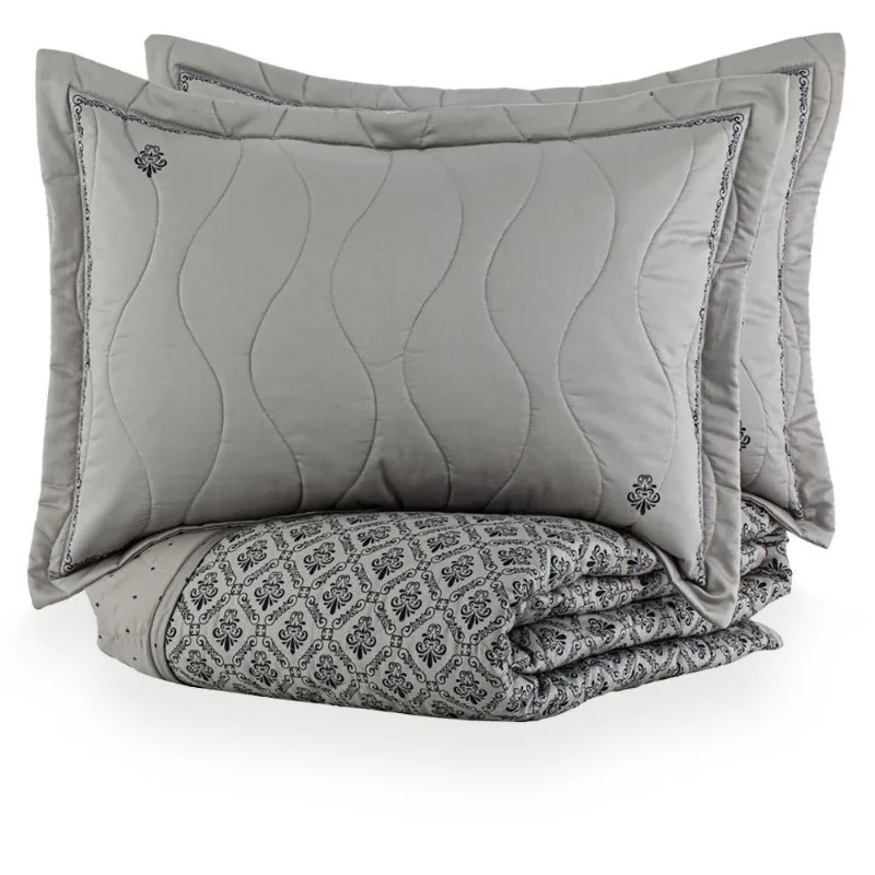 Colcha Queen 300 Fios Magnel - Kacyumara Cinza