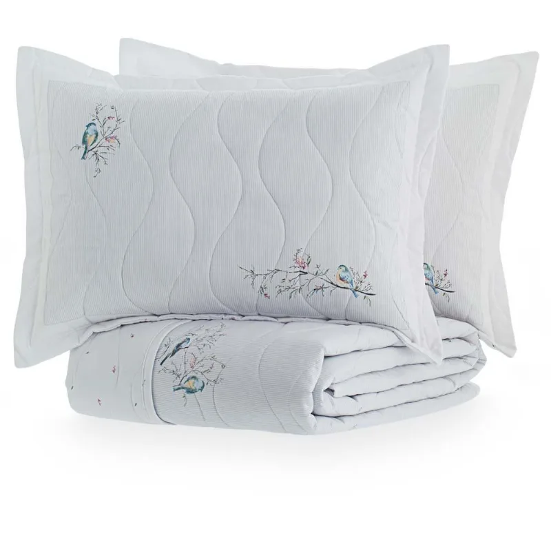 Colcha Queen 300 Fios Lohan - Kacyumara Estampada