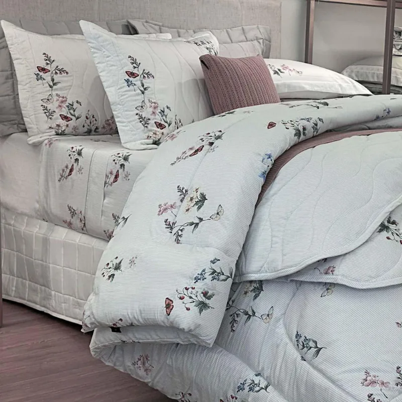 Colcha Queen 300 Fios Maeva - Kacyumara Estampada - Kacyumara