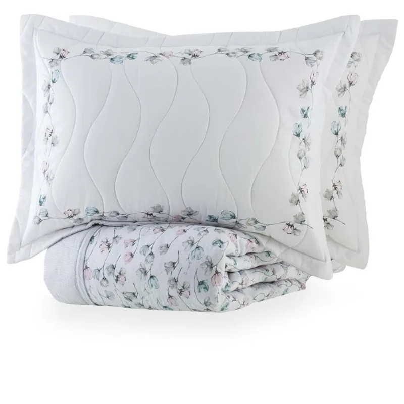Colcha Queen 300 Fios Jessi - Kacyumara Estampada - Kacyumara