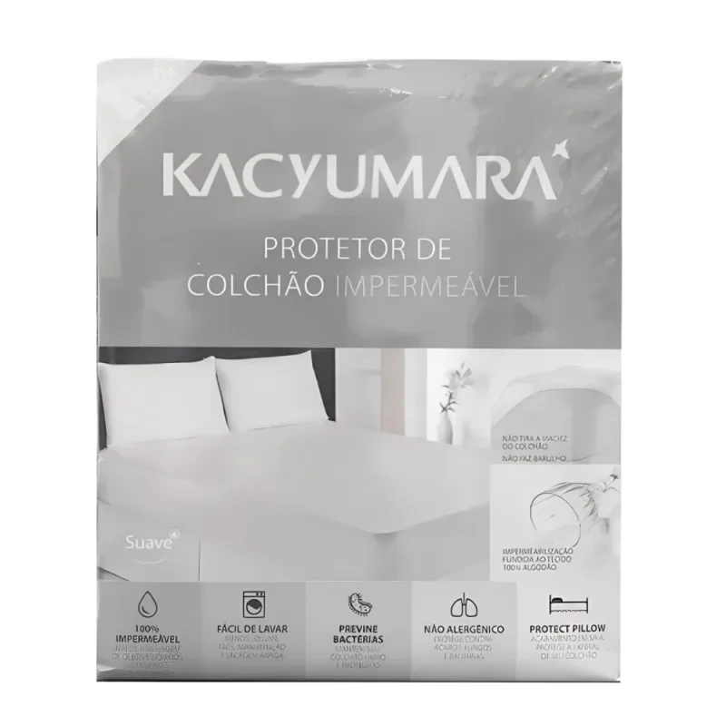 Protetor de Colchão Impermeável Algodão/Malha Kacyumara - Casa K - Kacyumara