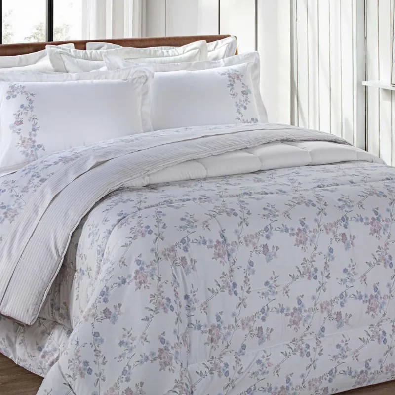 Colcha Queen 300 Fios Maiten - Kacyumara Estampada - Kacyumara