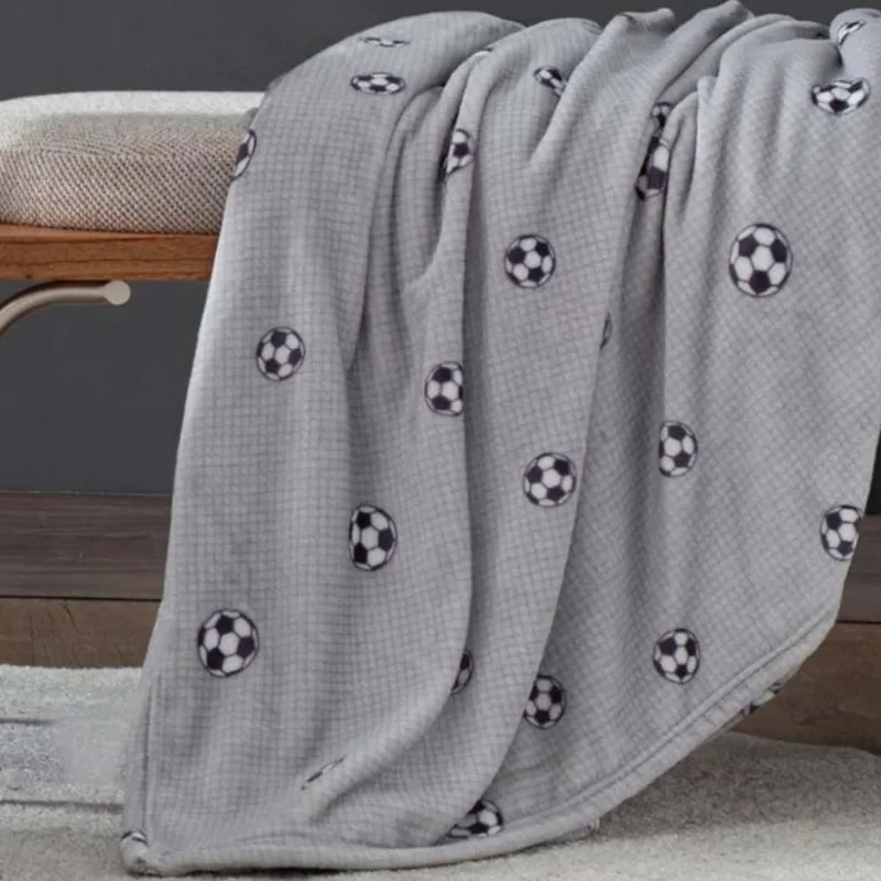 Cobertor Solteiro Blanket Vintage Goll - Kacyumara Cinza/preto/branco - Kacyumara