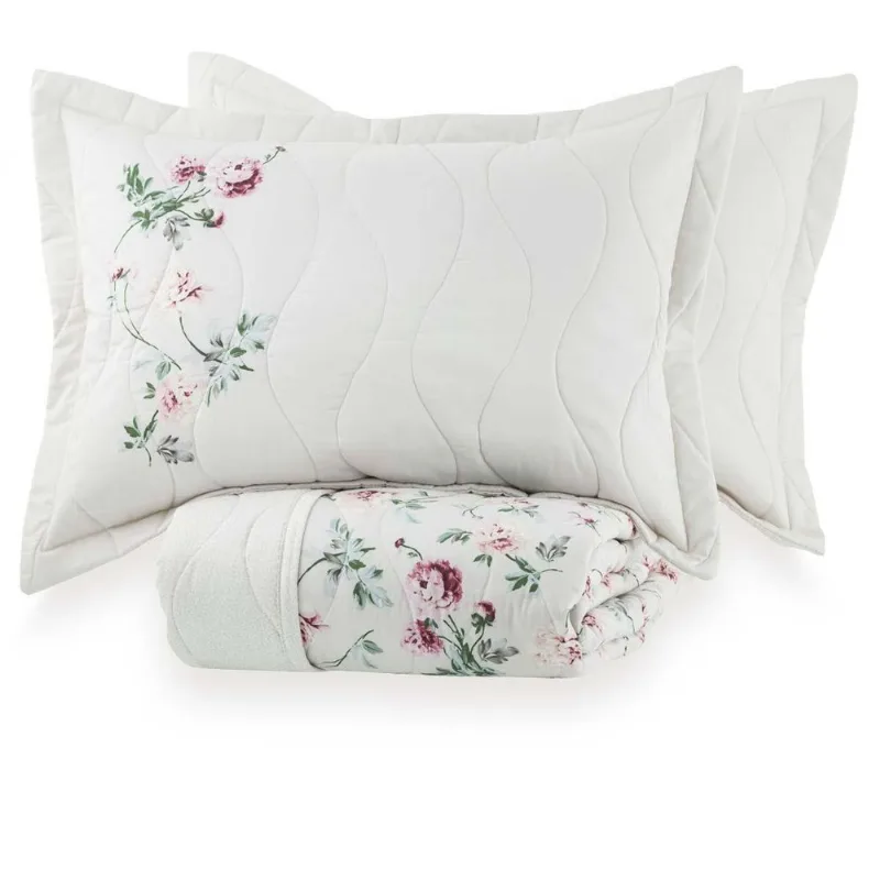 Colcha Casal 300 Fios Clary - Kacyumara Estampada - Kacyumara