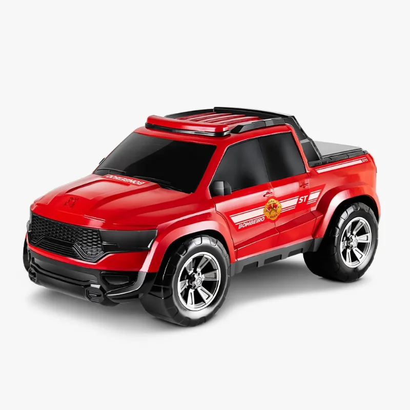 Carrinho - Pick-up - Bombeiro - Vermelho - Samba Toys