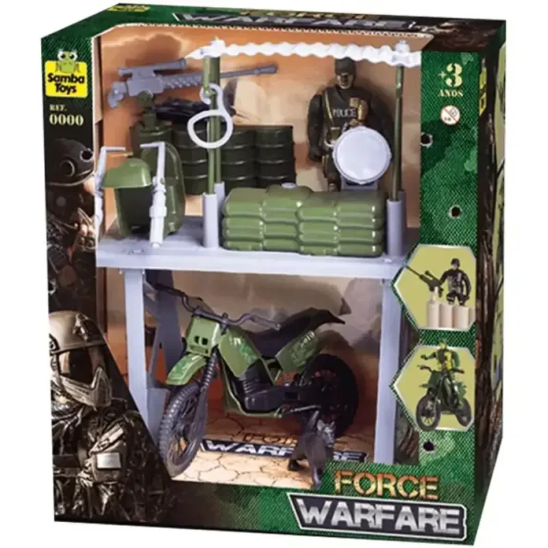 Moto e Boneco Samba Toys Forte Militar - SAMBA TOYS - Brinquedos