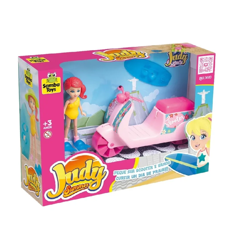 Boneca Judy Com Moto Samba Toys