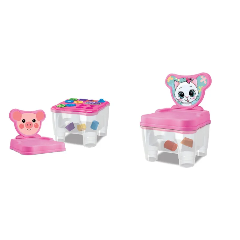 Cadeirinha Didatica Bichos Menina Sortido 0258 - Samba Toys - Samba Toys - Bebês