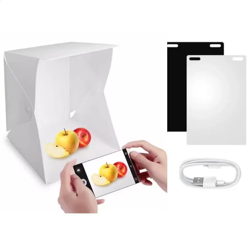 Mini Estúdio Fotográfico Portátil Yeet Com Led Para Produtos Estrutura Magnética Usb