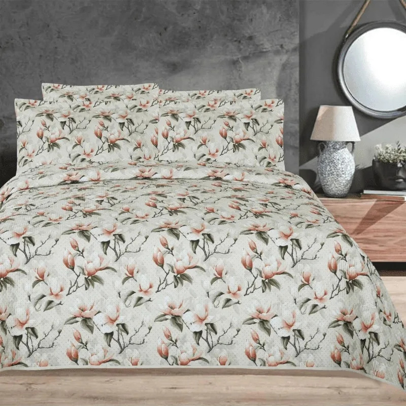 Colcha De Casal Magnólia Habitat Estampada Com 3 Peças. - HABITAT
