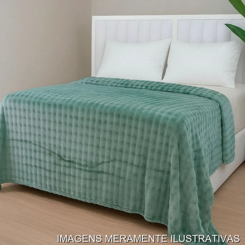 Manta Queen Conforto Habitat Verde 220x240cm (MP) - HABITAT