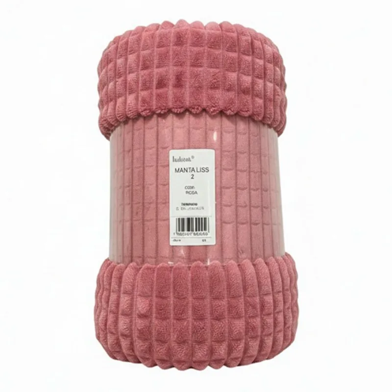 Manta Casal Habitat Liss 2 200x220cm Rosa (MP) - HABITAT