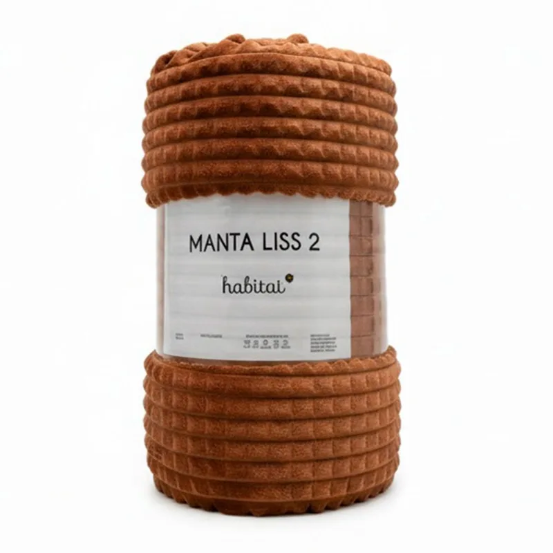 Manta King Habitat Liss 2 240x260cm Terracota (MP) - HABITAT