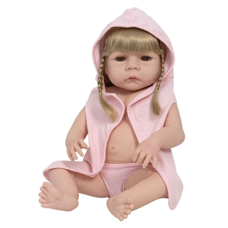 Bebê Boneca Reborn Realista Loira Linda Roupão Itens