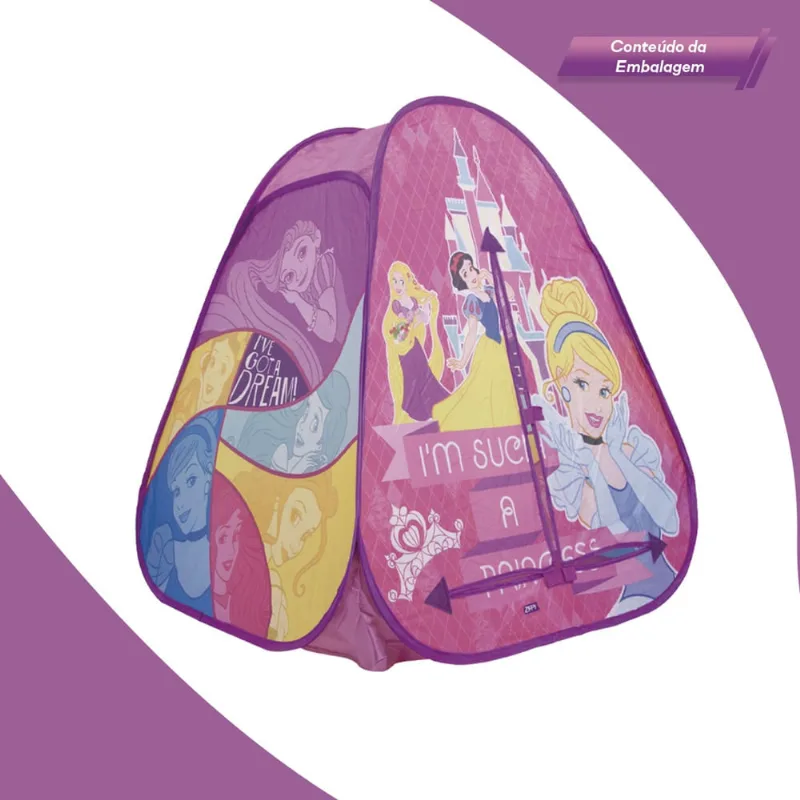 Barraca Infantil Grande Tenda Dobrável Feminina Princesas