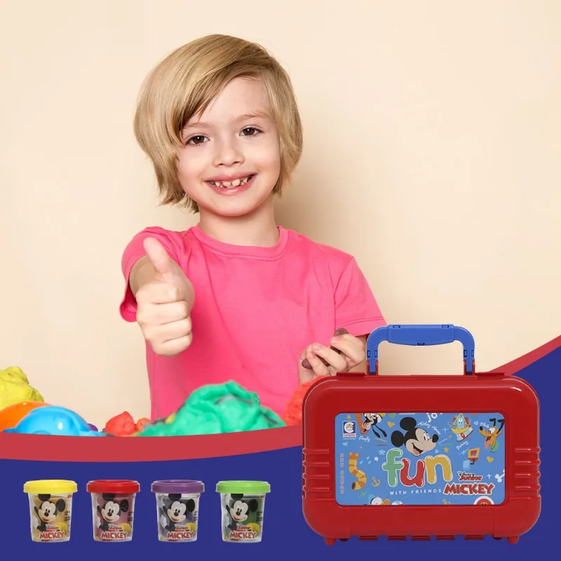 Maleta Escolar Mickey + Conjunto Massinhas de Modelar