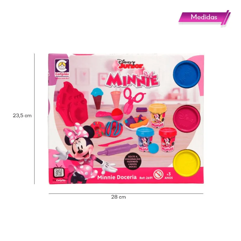 Brinquedo Massinha Infantil Minnie Disney Doceria Divertida