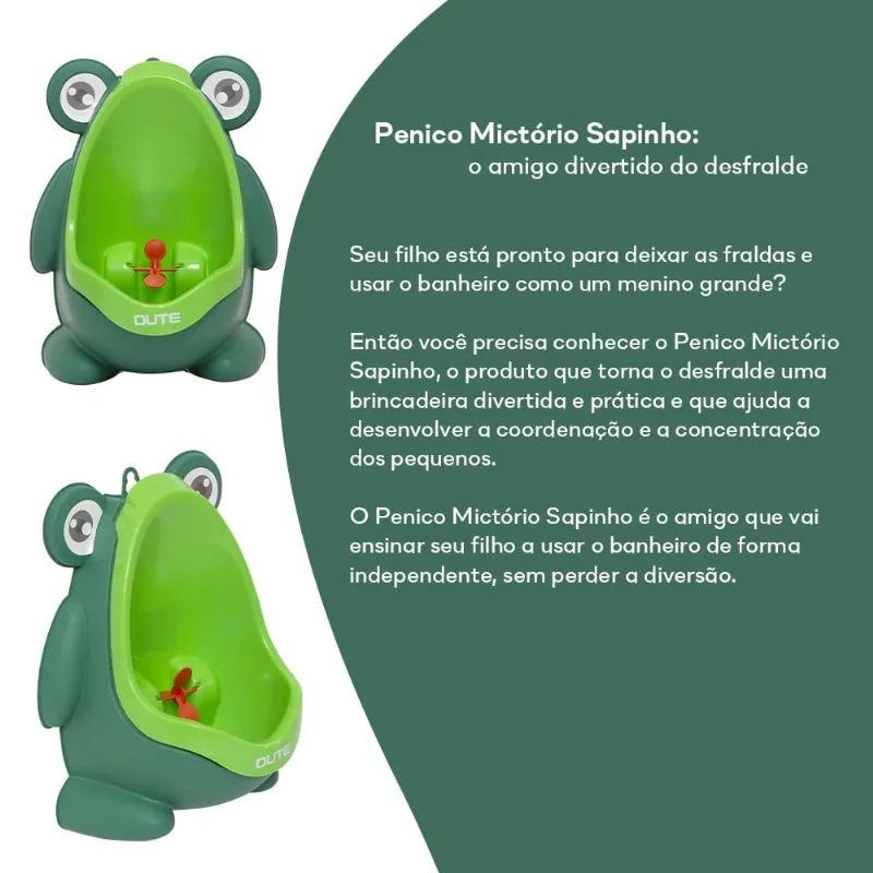 Penico Mictório Sapinho Infantil Para Desfralde Menino Bebê