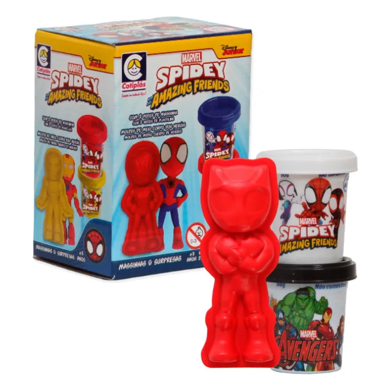 Massa Para Modelar Com Molde Surpresa Spidey Amigos 3 Itens