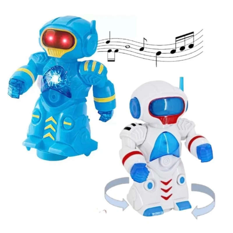 Brinquedo Infantil Robô Bate E Volta Com Luz E Som
