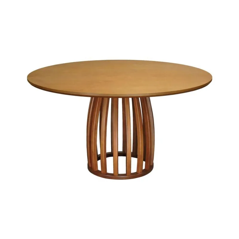Mesa de Jantar Armonia 4 Lugares Redonda Laminado Cinamomo MDF 120CM - Decorise