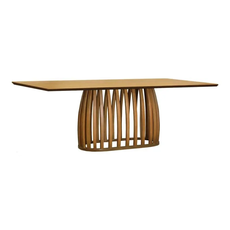 Mesa de Jantar Armonia 8 Lugares Retangular MDF Amêndoa Cinamomo - Decorise - Agro