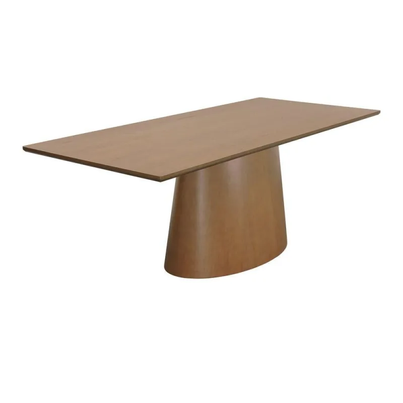 Mesa de Jantar Roma 6 Lugares Retangular MDF Laminado Amêndoa - Roma - Agro