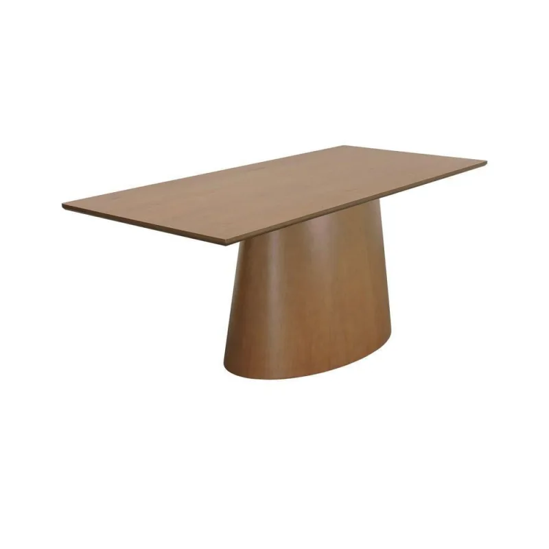 Mesa de Jantar Roma 6 Lugares Retangular MDF Laminado Amêndoa - Roma - Agro