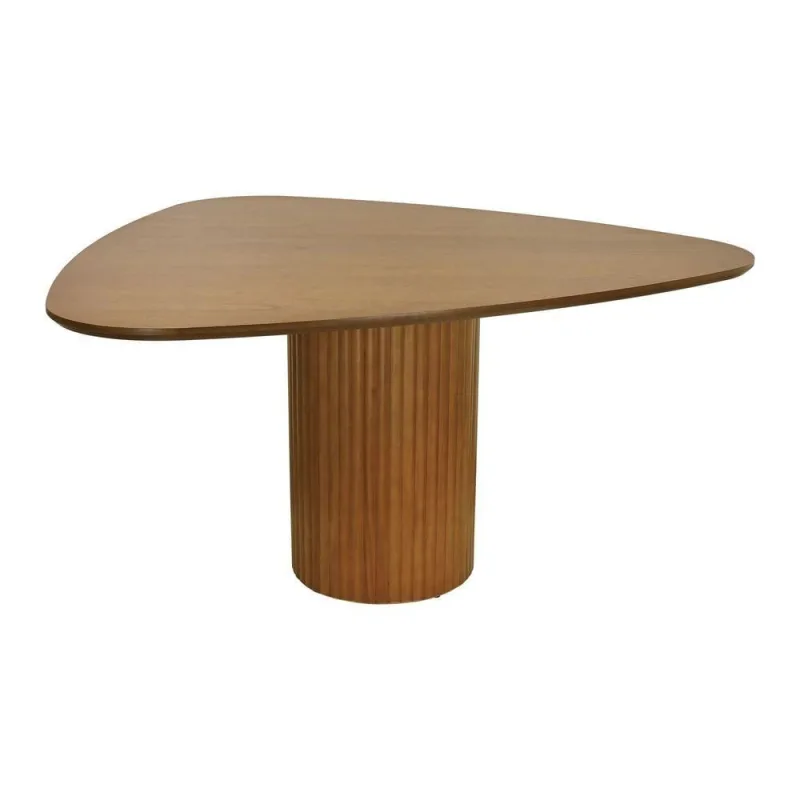 Mesa de Jantar Capri 6 Lugares Triangular MDF Amêndoa 156X153CM - Decorise - Agro