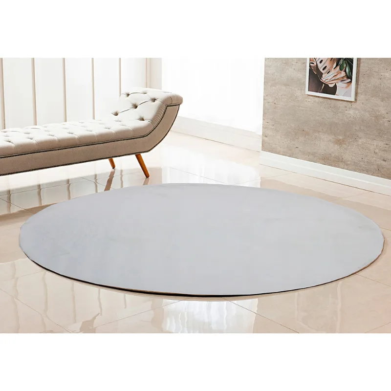 Tapete Pele Albany 2,00 Redondo Unico/branco