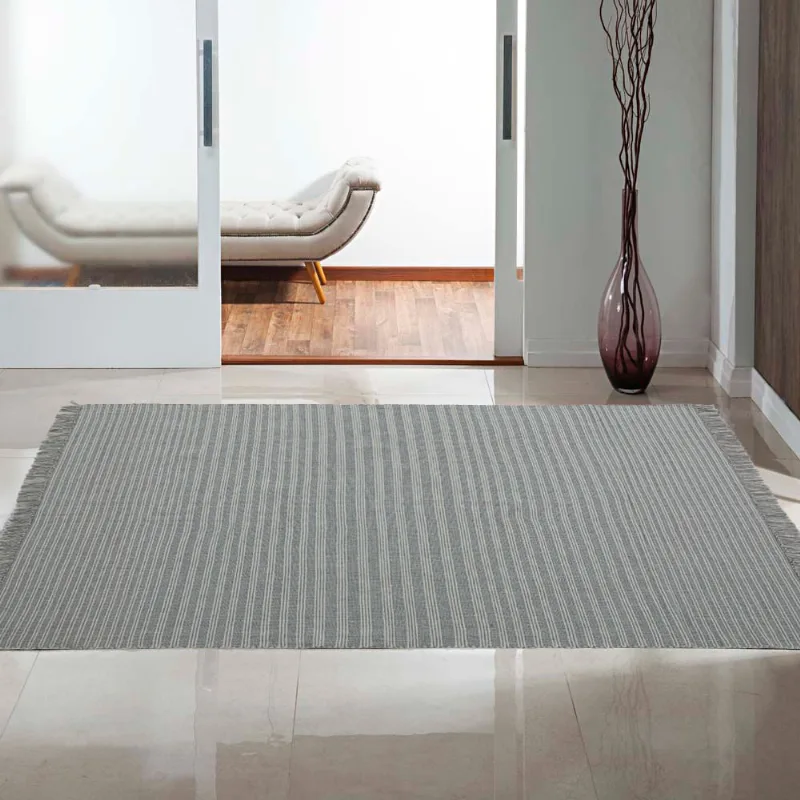 Tapete Kilim Listras 0,60 X 1,80 Unico/cinza
