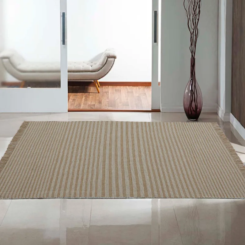 Tapete Kilim Listras 0,50 X 0,70 Unico/bege