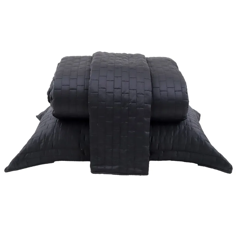 Colcha Paris Acetinada 2,80 X 2,60 King Preto