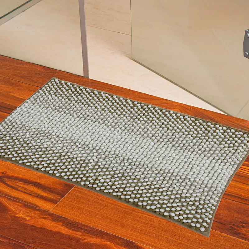 Tapete Banheiro Shaggy Degrade 0,40 X 0,60 Kaki/unico