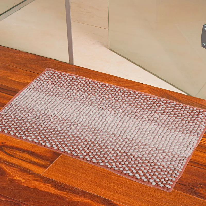 Tapete Banheiro Shaggy Degrade 0,50 X 1,00 Rose/unico