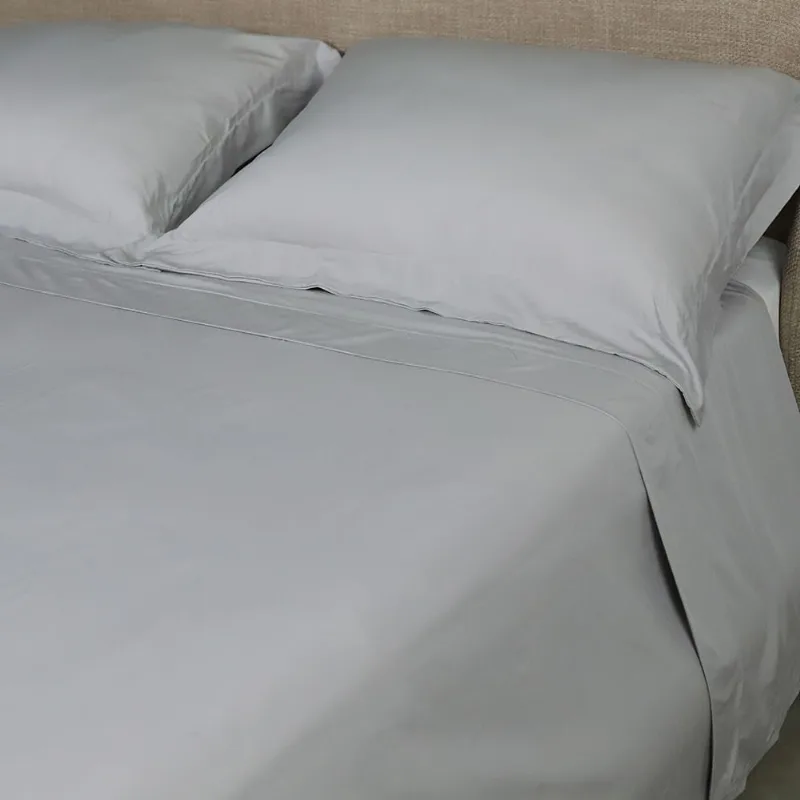 Jogo de Cama 230 Fios Bamboo Hotel Liso Queen Prateado/unico