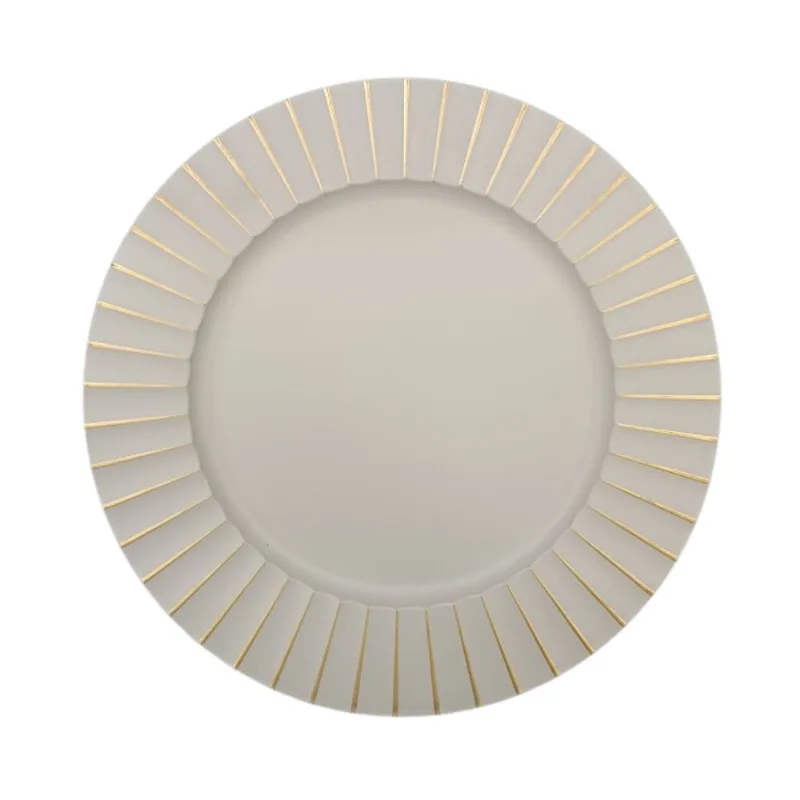 Sousplat Lisato 33cm Cinza/unico