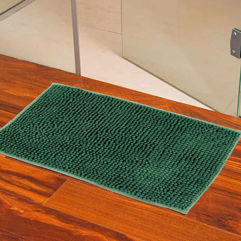 Tapete Chenille Shaggy Smart 0,38 X 0,58 Verde Floresta