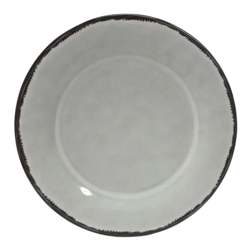 Prato Raso Melamina Pompeia 26,5cm Marfim/unico