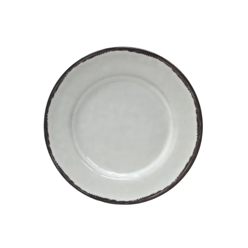 Prato Sobremesa Melamina Pompeia 21,5cm Marfim/unico