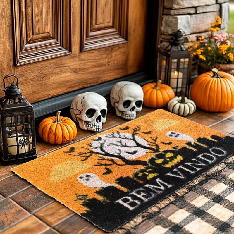 Capacho Retangular Halloween 0,33 X 0,60 Des. 002/unico