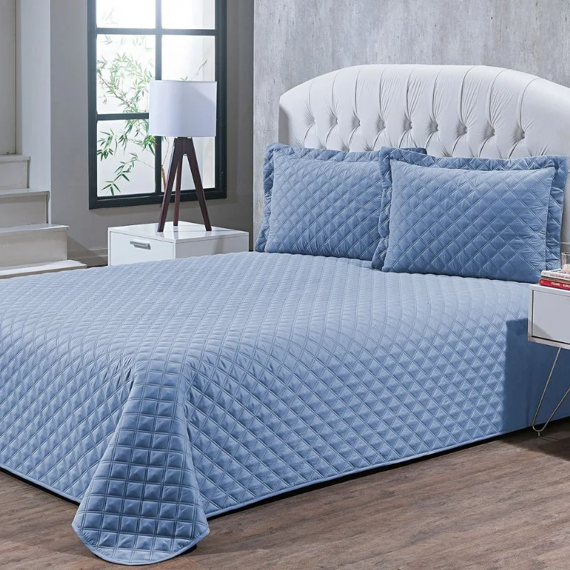 Colcha Sicilia 1,60 X 2,40 Solteiro Azul Jeans/unico