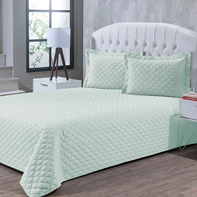 Colcha Ultrassonica Sicilia 3,00x 2,80 s King Verde Menta/unico