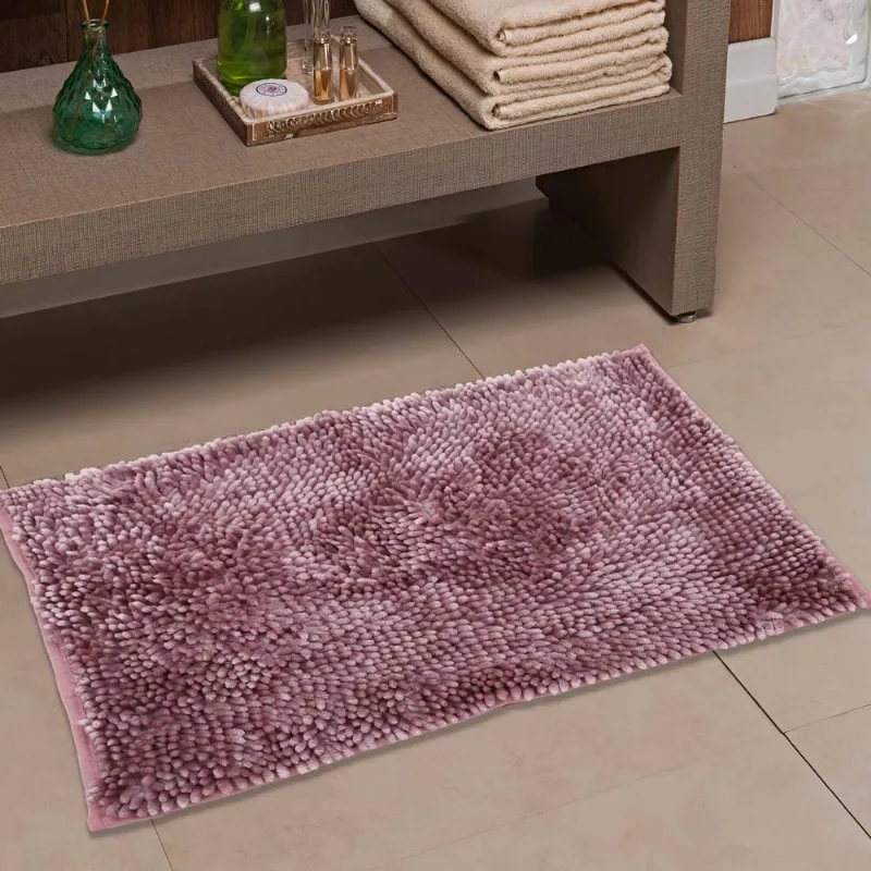 Tapete Banheiro Shaggy Prime 0,40x 0,60 Rosa Antigo/unico
