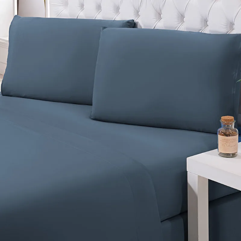 Jogo de Cama Percal Soft 300 King Azul Denim/unico