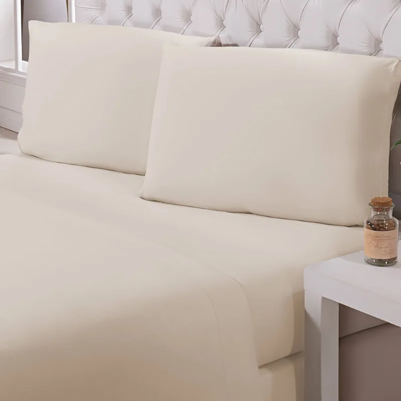 Jogo de Cama Percal Soft 300 King Marfim/unico