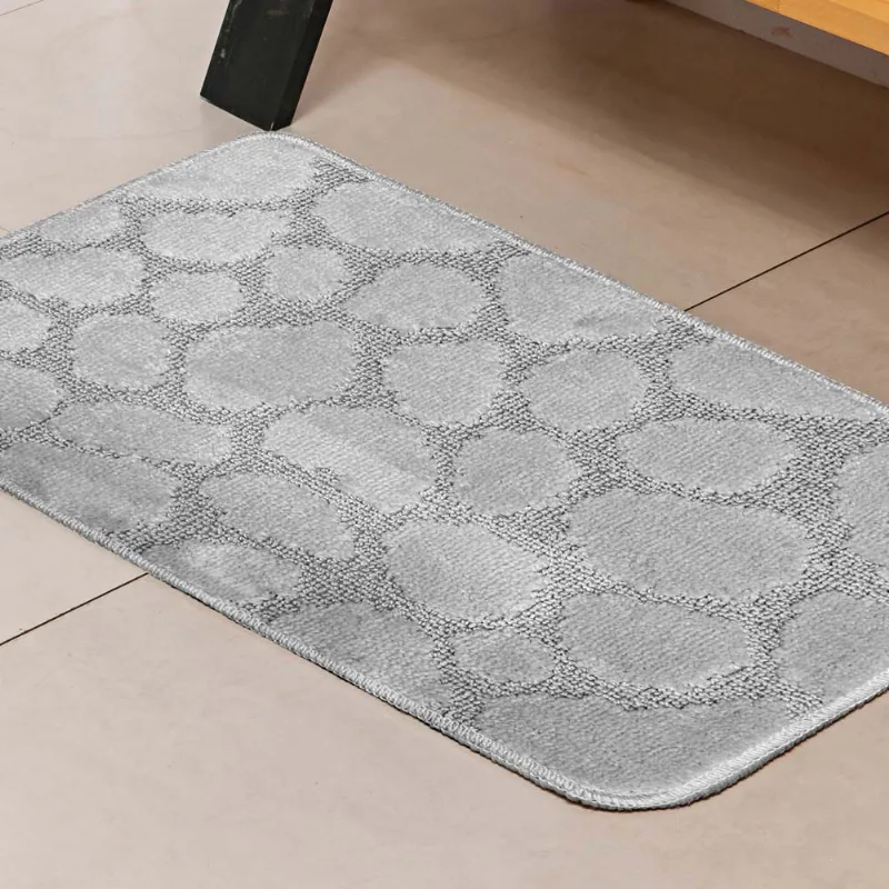 Tapete Banheiro Palazzo Pedras 0,45 X 0,75 Prata/unico