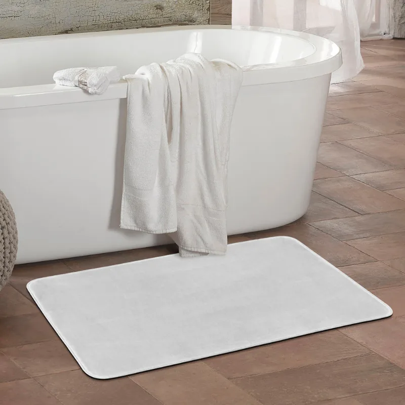 Tapete Banheiro Flannel 0,50x 0,80 Branco/unico