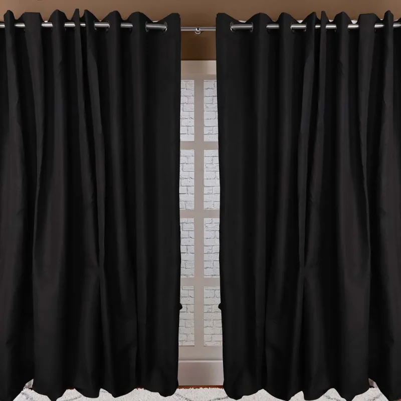 Cortina Blackout 100% Liso 5,40x 2,60 Preto